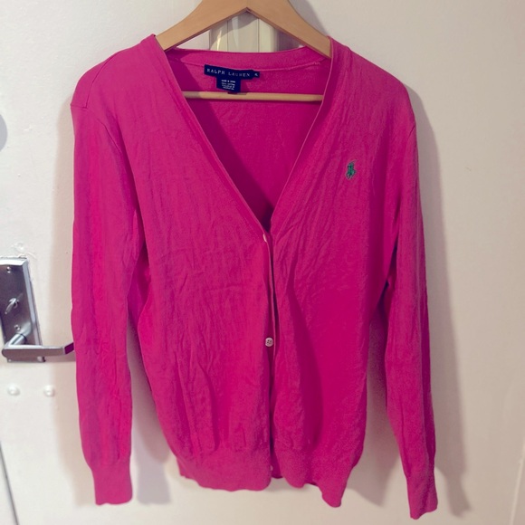 Ralph Lauren Fuchsia Cardigan - Picture 1 of 6